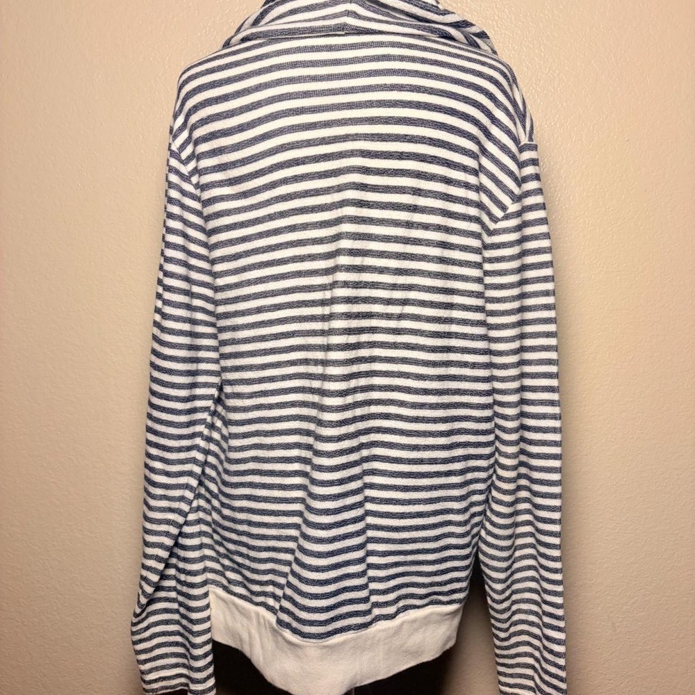 Y2K Scene Old Navy Striped French Terry Hoodie Sweatshirt #10 - Picture 2 of 3